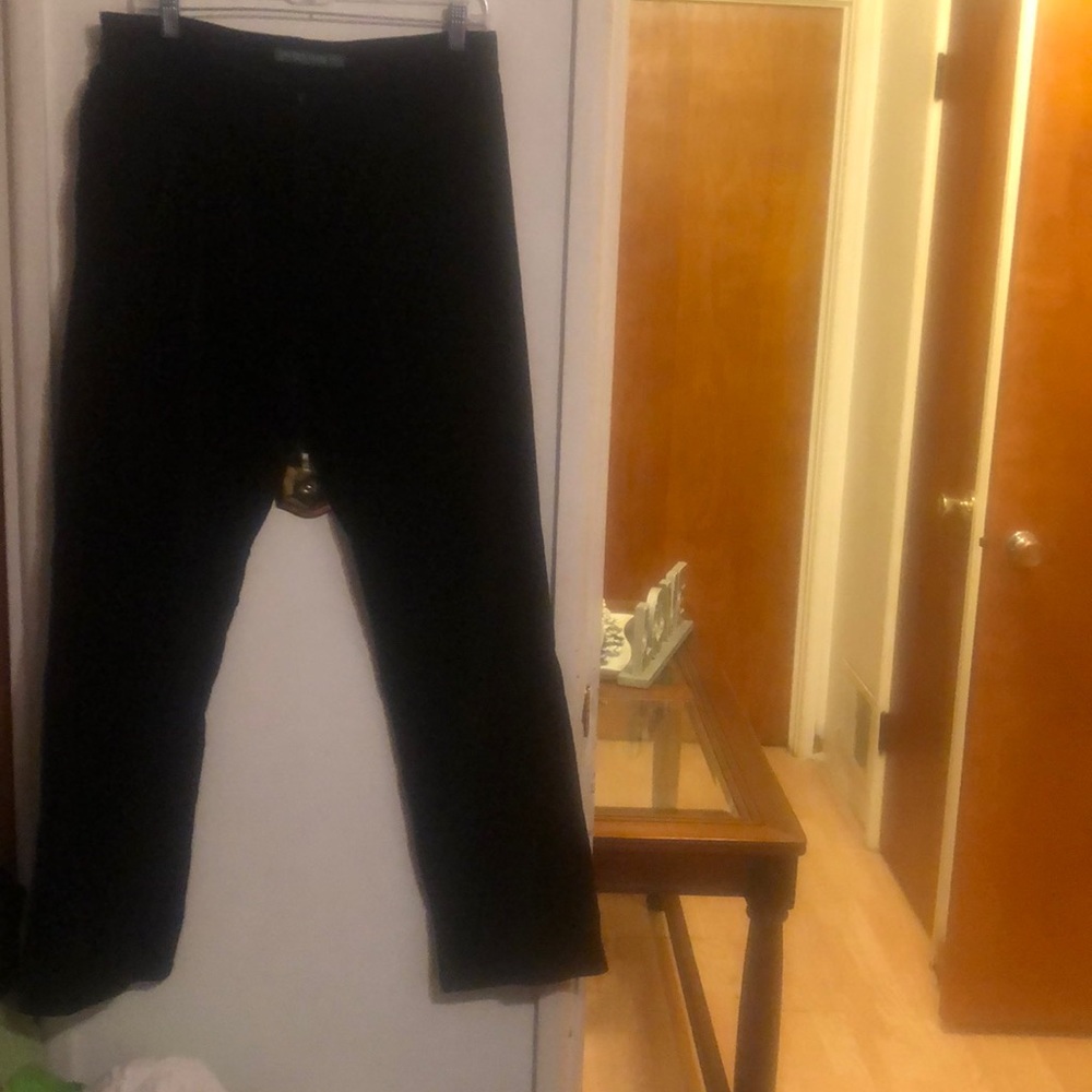 Women preowned Black Velvet Pants Size 14